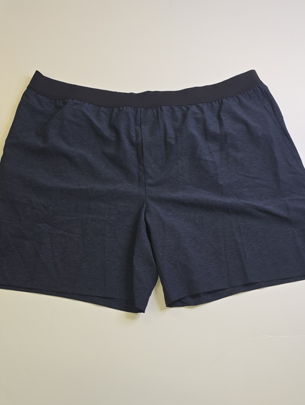 Men's Athletic Dark Navy Elevated Unlined Shorts with Elastic Waistband